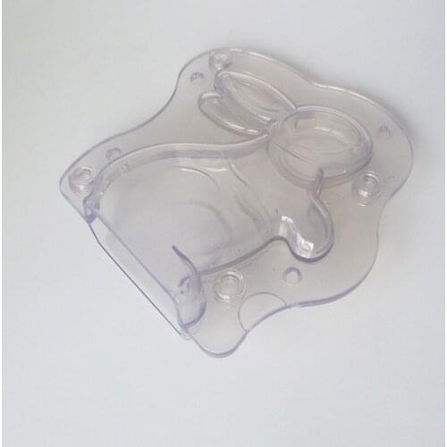 3D Rabbit Shape Plastic Cutting Mold Transparent Chocolate Tool Fondant Cake Decorating Tool DIY Kitchen Baking Mold