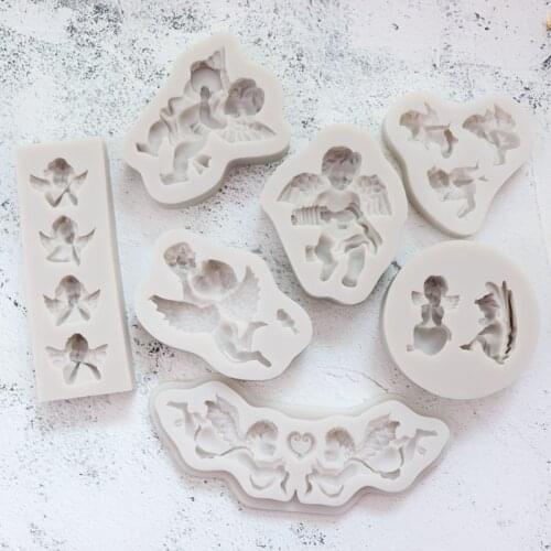 Angel series Silicone Mold Fondant Cake Decorating Tool Silicone Mould Sugarcraft Chocolate Baking Tools For Cake Gumpaste Form