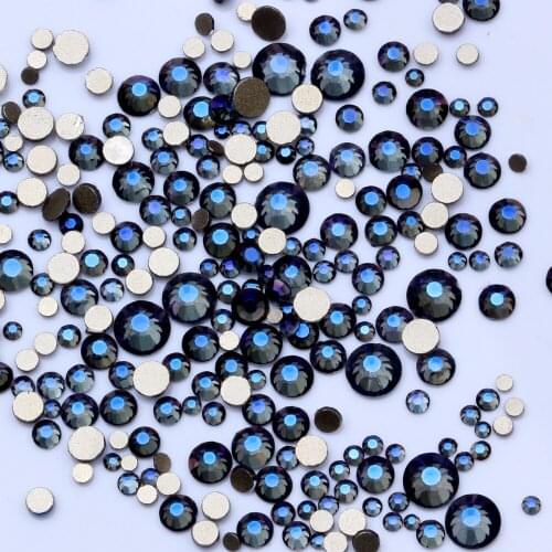 Gray Rainbow Non Hotfix Crystal Rhinestones For Nails Art Decorations SS3-SS20 Flatback Strass Stones DIY Crafts Garments