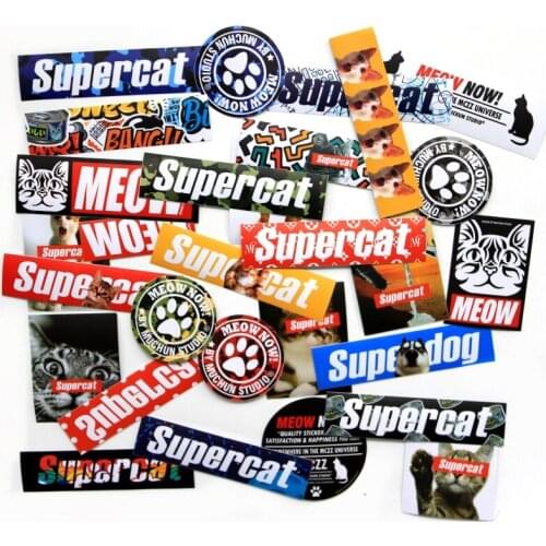 29pcs SUPER Theme Cartoon SuperCats Dogs Sticker For Laptop Suitcase Bike Phone Skateboard Graffiti Styling DIY GiftSticker