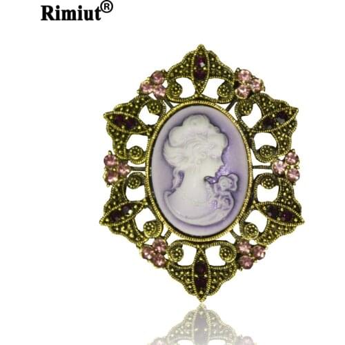 Hexagon Vintage Dark Gold Brooch Women Fashion Decoration Jewelry Brooches Pin Scarf Clip Pins