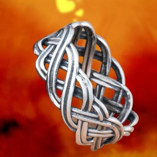 2019 Vintage Silver Jewelry Infinity Intertwined Cross Knot Ring for Women Engagement Wedding Rings