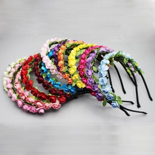 10pcs/lot Wedding Bride Headdress Hair Accessories Paper Rose Hairpin Artificial Floral Handmade Headwear For Bride