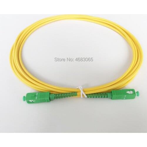 2/3/5/10/15/20M SC APC to SC APC Simplex 3.0mm PVC Single Mode Fiber Patch Cable Jumper Fiber Patch Cord Free Shipping