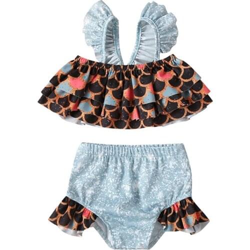 Free shipping Kids Baby Girls clothes Ruffle Geometry shorts off shoulder strap pullover sleeveless vest 2pc newborn outfits