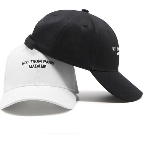 LINJW Baseball Cap Women Solid Color Letter Embroidery Caps Adjustable Snapback Hat Hip Hop Cap Men Sports Black Dad Hat