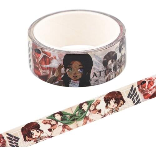 CB888 Anime Creative Washi Tape Cute Decor Masking Tape Stickers DIY Journal School Supplies Label Stationery