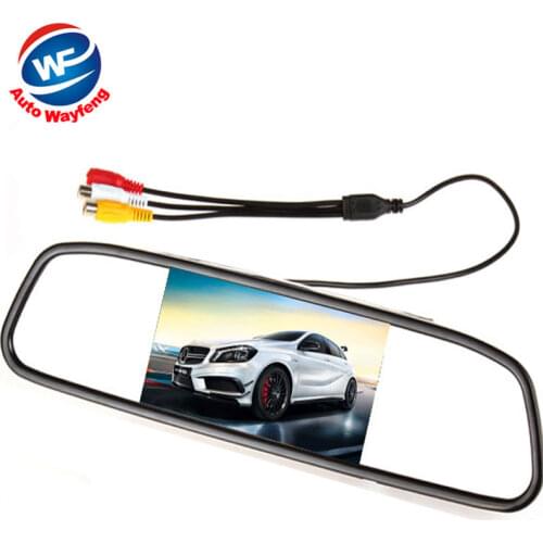 Hot!!!High resolution 5" Color TFT LCD Car Rearview Mirror Monitor 5.0 inch 16:9 screen DC 12V car Monitor for DVD Camera VCR