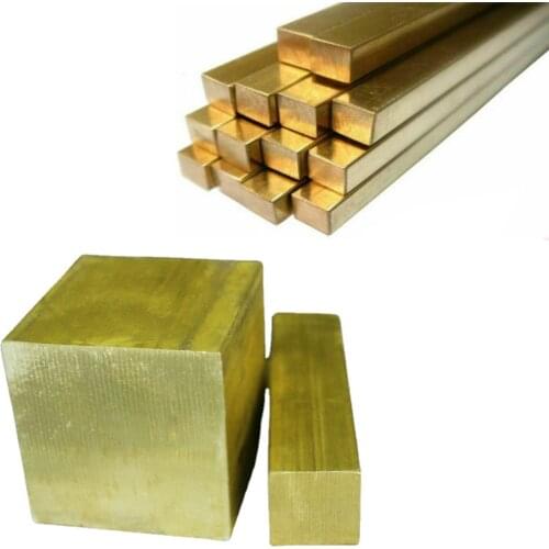 H59 Brass Square Rod Stick Solid Bar Cutting Tool Metal Cube 5/6/8/10/12/15/20x5/6/8/10/12/15/20x200mm 20-40x20-40x20-40mm