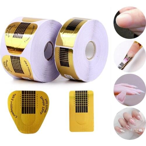 500Pcs Nail Tools manicure paper holder rectangular horseshoe auxiliary bracket phototherapy lengthened nail special tool