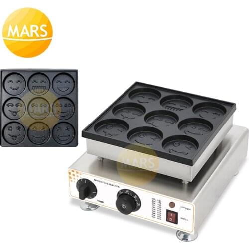 Breakfast Pan Mini Pancake Maker with Fun Smiley Face Waffle Maker Iron Baker Non Stick Cartoon Funny Pancake Mini Grill Oven