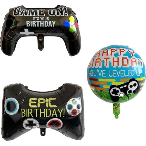Video game controller handle shape aluminum foil balloon Childrens party birthday venue personality party decoration