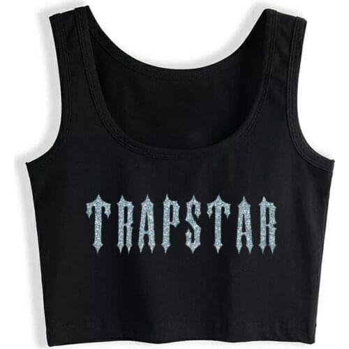 Crop Top Sport Trapstar Design Fashion Inscriptions Custom Tops Women