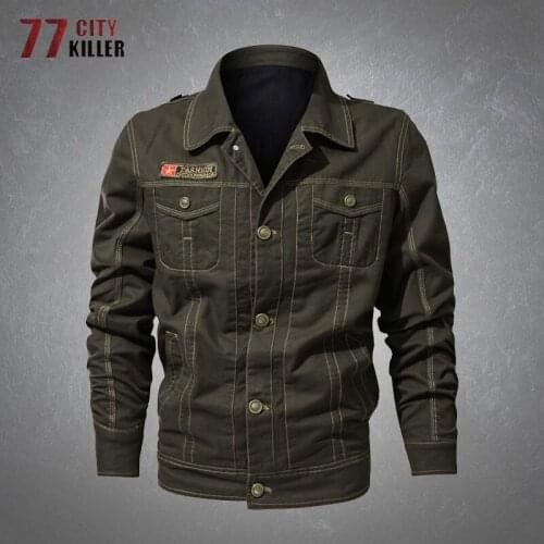 Military Jacket Men Commute Training Multiple Pockets Cotton Jackets Male Casual Field Combat Bomber Army Clothing Mens Coats