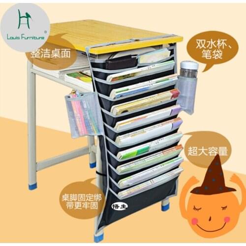 Louis Fashion Bookcases Student Stationery Desk Artifact Multilayer Storage Hanging Bag Convenient