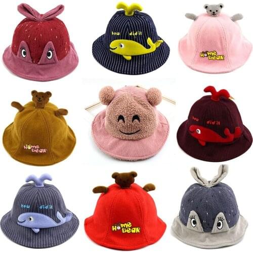 New Warm Baby hat fisherman hat spring and autumn childrens boy tide winter girl basin cap