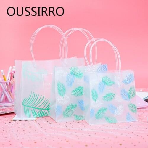 New 1pc Simple Beautiful Transparent PVC Gift Bag Cartoon Womens Child Bags Wedding Cake Candy Gifts Bag Variety Of Optional