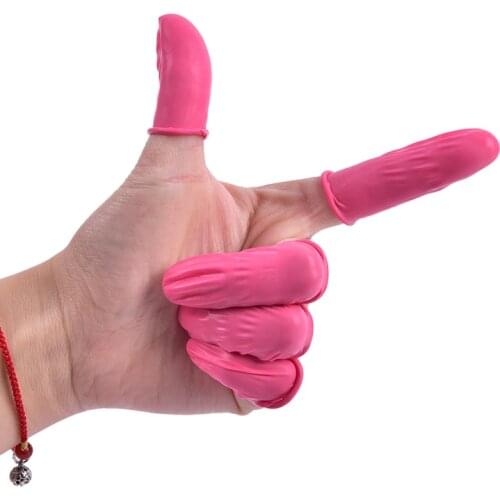 30pcs High Quality Disposable Latex Rubber Finger Anti-static Fingertips Protector Gloves