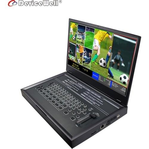 DeviceWell HDS9336 Portable 6 Channel Monitor Live Broadcast LCD Display 2 HDMI-compatible 4 SDI Input Video Switcher