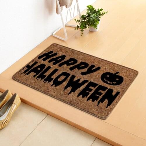 Halloween Printed Floor Mat Non-slip Water Absorption Door Carpet For Living Room Bathroom