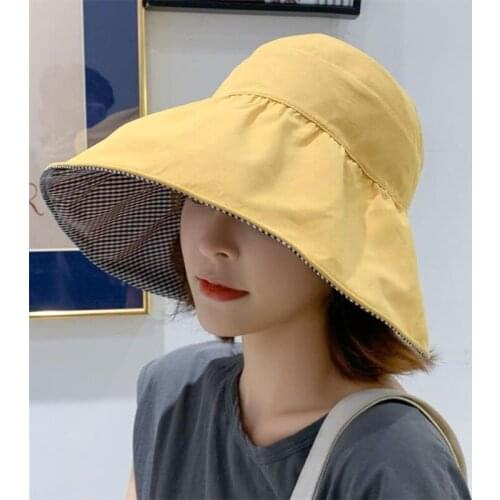 2021 NEW Fashion Summer Big Brim Sun Hat For Female Seaside Sun Protection UV Cap Wild Fisherman Hat