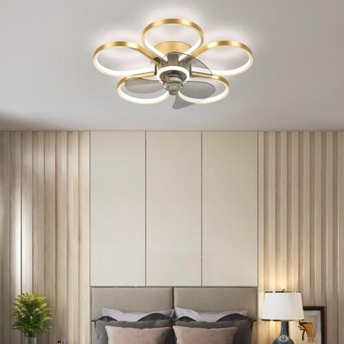 Nordic Creative Personality Inverter Fan Light Smart Ceiling Ceiling Fan Light Led Bedroom Fan Light Integrated CeilingFan Light