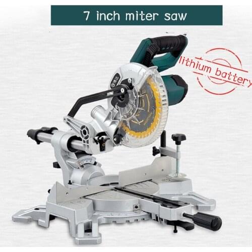 Lithium Electric 7-inch Inclined Saw Aluminum Machine Aluminum Cutting Machine Multifunctional 45-degree Woodworking tools