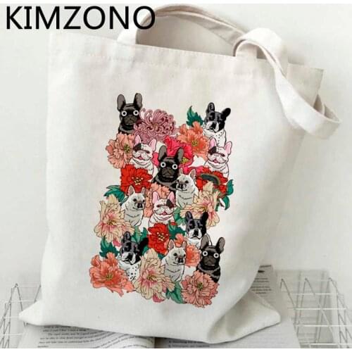 French Bulldog shopping bag bolsas de tela bolsa shopper grocery tote shopping bag string shoping reciclaje sacola cabas