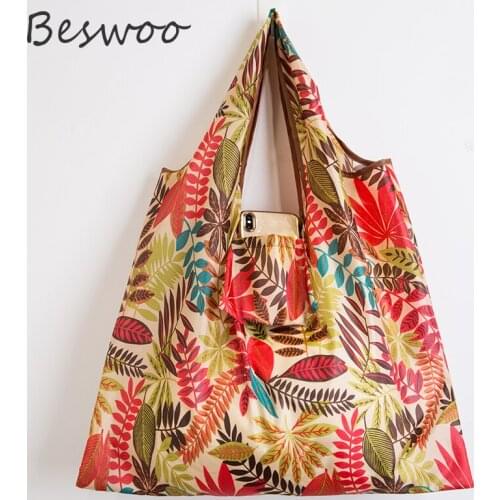 Large Capacity Womens Handbags Big Size Thick Nylon Tote Bag ECO Reusable Portable Pouch Shopping Bag Foldable Shoulder Bags