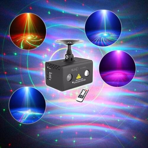 SUNY Aurora Effect 20RG Patterns Laser Projector w/ RGB Galaxy Water LED Party Light Club Bar Disco DJ Xmas Decor Light(LL-20RG)