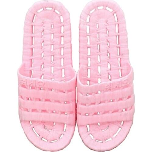 Slippers Women Bathroom Slippers Non-Slip Bath Hall Bath Leaking Home Indoor Men And Women Plastic Sandals And Slippers Men