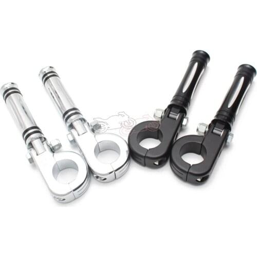 Motorcycle Aluminum Universal for 38mm 1.5" Highway Engine Guards Frame Tube Bars Mount Clamp Bracket With Footpeg Footrest