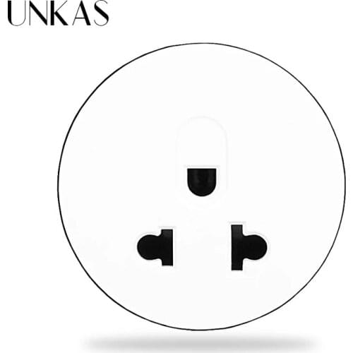 UNKAS Free Combination 13A US Standard Modules Matching DIY Wall Power Socket Grounded With Child Protective Lock Outlet