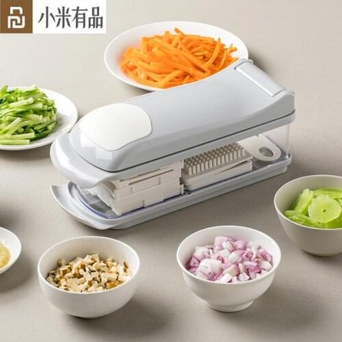 Youpin Multifunction Vegetable Cutter Kitchen Accessories Fruit Cutter Garlic Press Steel Blade Potato Slicer Gadgets
