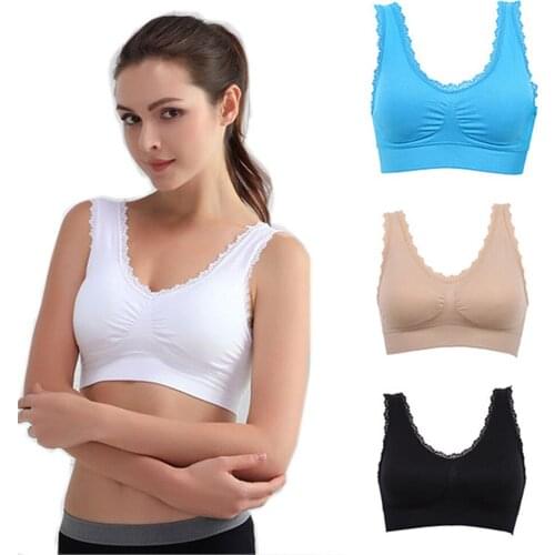 Women Yoga Vest Seamless Fitness Sports Bra Tops Gym Underwear Bras Gym Crop Tops Padded Stretch Workout Vest