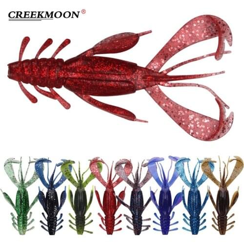 10pcs Soft Prawn Baits Fake Bait 100mm 10g Simulation Fake Big Lobster Lure Silicone Artificial Lobster Shrimp Swimbait Wobblers