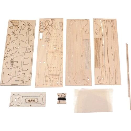 4D Simulation 1: 148 Assembly Model Wooden Boat Model Kids Toy