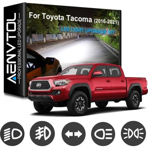AENVTOL Canbus For Toyota Tacoma 2016 2017 2018 2019 2020 2021 LED Headlight Fog Signal Lamps Brake Reverse Exterior Light Kit