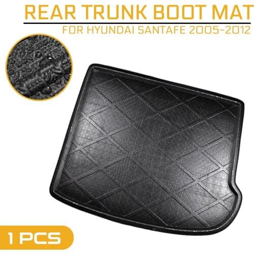 Car Floor Mat Carpet Rear Trunk Anti-mud Cover For Hyundai SantaFe 2005 2006 2007 2008-2012