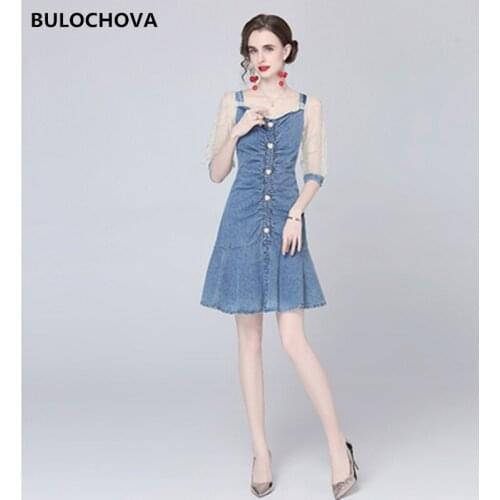 Модные джинсовые платья BULOCHOVA China At AliExpress
