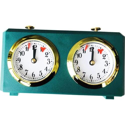 1pc Retro Tournament Chess Clock Portable Wind-Up Mechanical Multi Chess Board Games Clock Accs No Battery, Green
