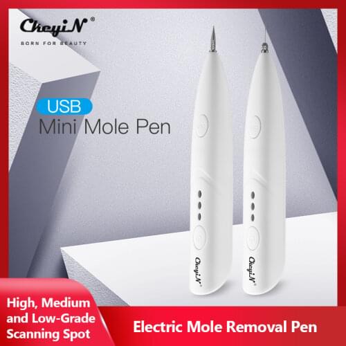 CkeyiN Electric Mole Removal Pen Skin Tag Remover Freckles Dark Spots Wart Scar Tattoo Dark Spot Remover Face Beauty Machine 50