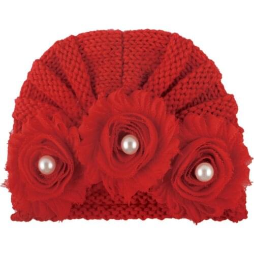 Baby Caps Beanies Boby Girl Flower Turban Cap Beanie Head Cover Children Kids Dome Hats Fashion Girls India Knitting Hat