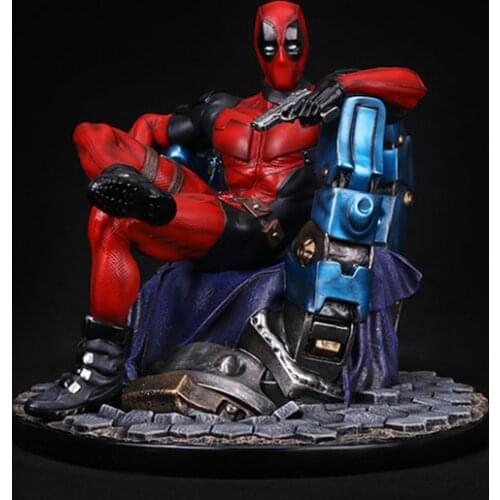 Superhero Sitting Deadpool Model 1/6 Resin Figure