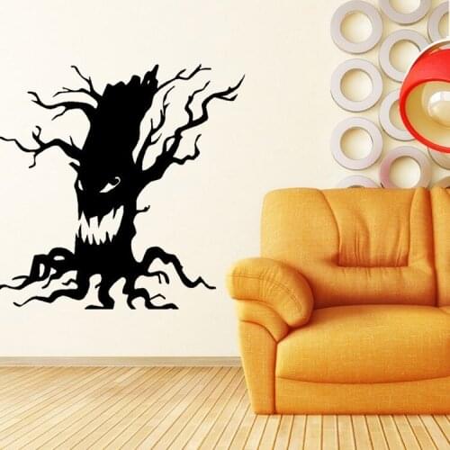 Halloween wall with ghost tree living room background decorations fine carving can be customized A7-027
