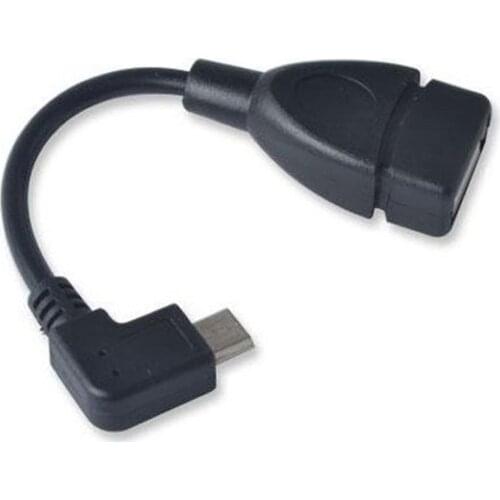 Adapter Cable Brand New and High Quality USB 2.0 OTG Connector Female to 90 Degree Angled Micro USB Male Cable Cord Adapter