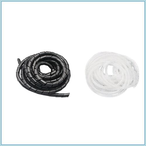 Black or White 12/14/16/18mm spiral bands Cable casing Cable Sleeves Winding pipe