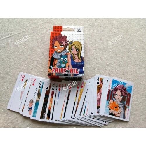 Anime Fairy Tail Poker Cards/bridge Cards/desk Cards of Natsu/Lucy/Gray/Elza/happy Etc
