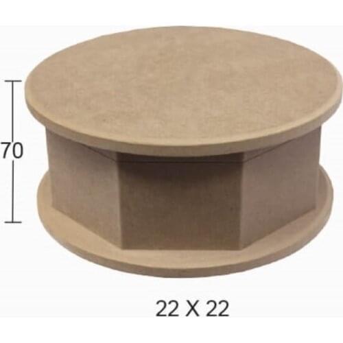 KU373 Round Box, Can Be Painted Wood Mdf Box