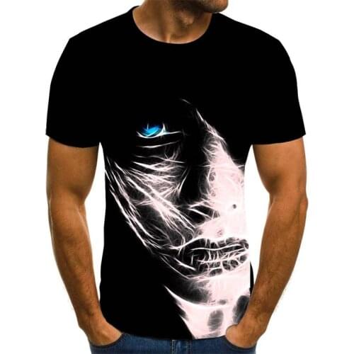 Mens new 3D vortex printed T-shirt, 3D printed T-shirt, 3D hip-hop T-shirt, clock T-shirt, 2021 mens and womens T-shirt